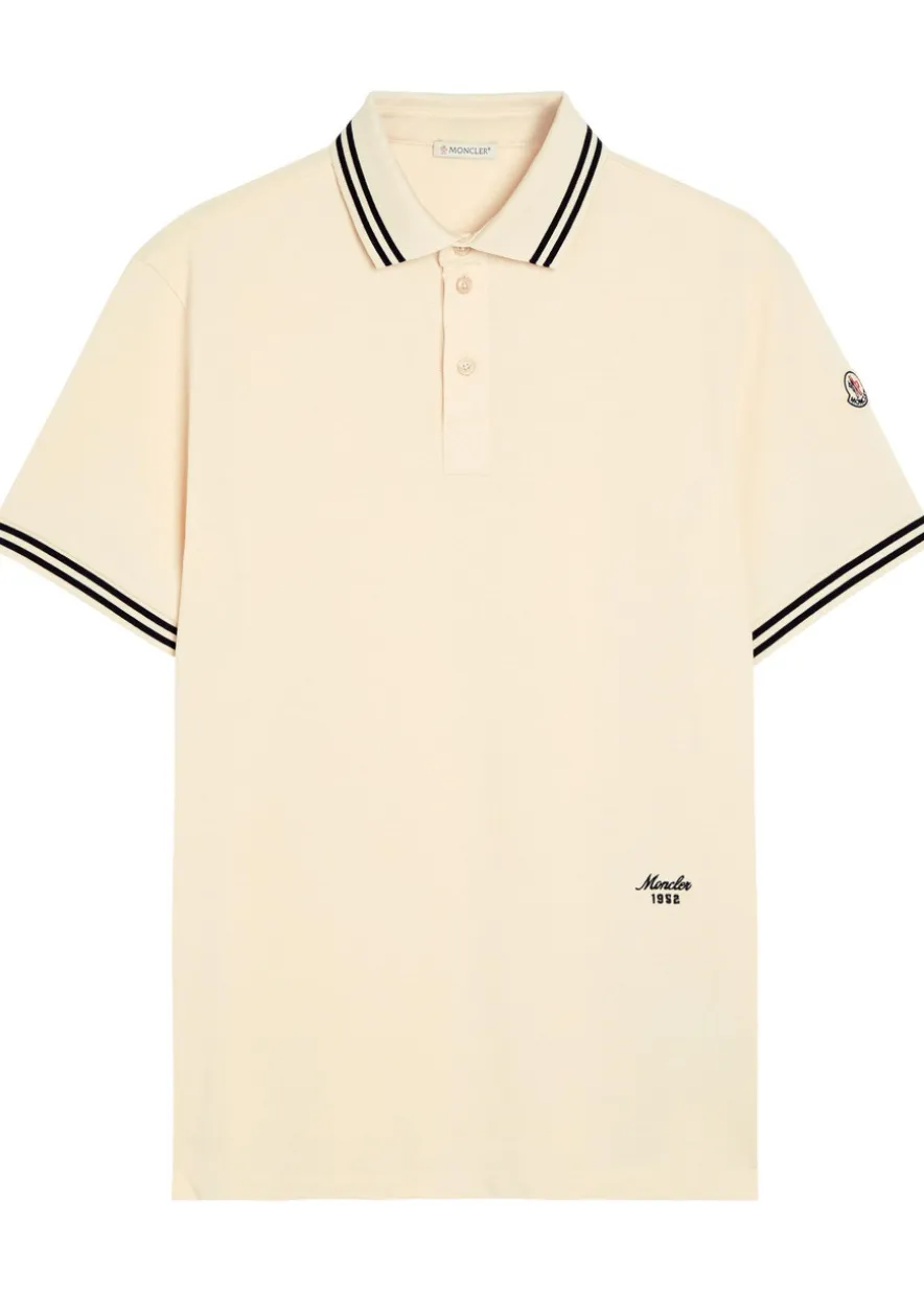 Logo-embroidered piqué cotton polo shirt