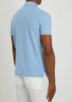 Logo-embroidered piqué cotton polo shirt