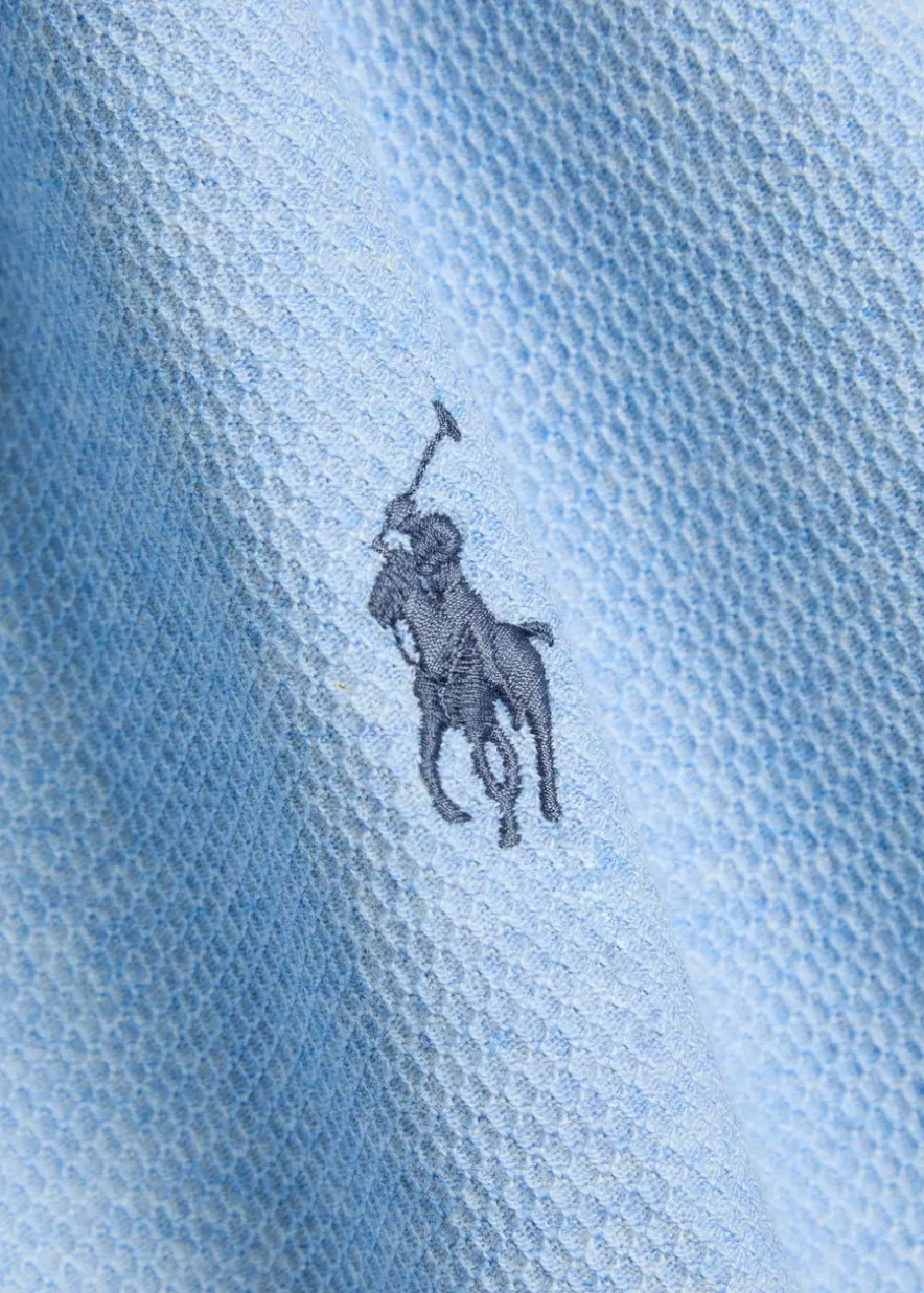 Logo-embroidered piqué cotton polo shirt