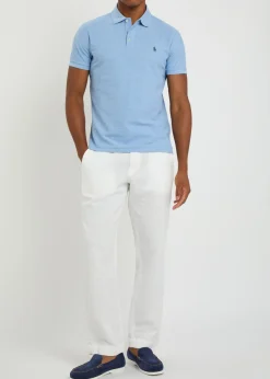 Logo-embroidered piqué cotton polo shirt