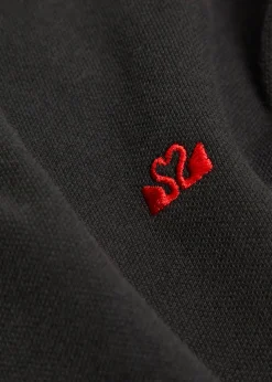 Logo-embroidered piqué cotton racquet T-shirt