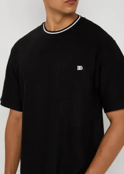 Logo-embroidered piqué cotton T-shirt
