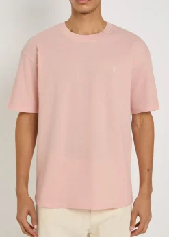 Logo-embroidered piqué cotton-blend T-shirt