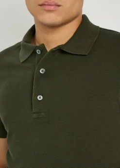 Logo-embroidered piqué polo shirt
