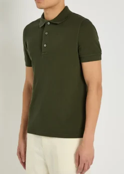 Logo-embroidered piqué polo shirt