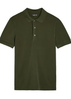 Logo-embroidered piqué polo shirt