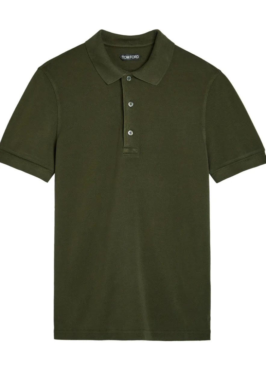Logo-embroidered piqué polo shirt