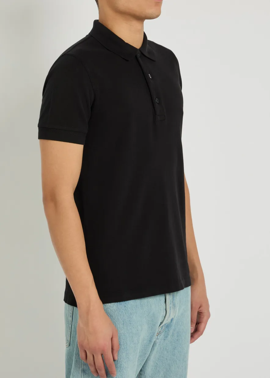 Logo-embroidered piqué polo shirt