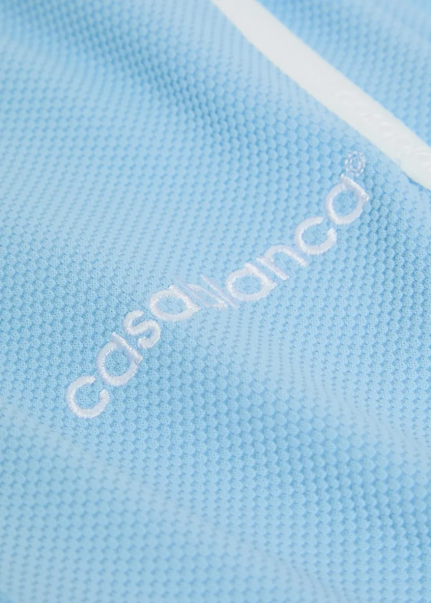 Logo-embroidered piqué woven track pants