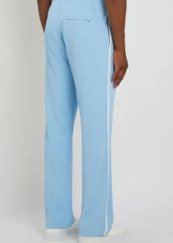 Logo-embroidered piqué woven track pants