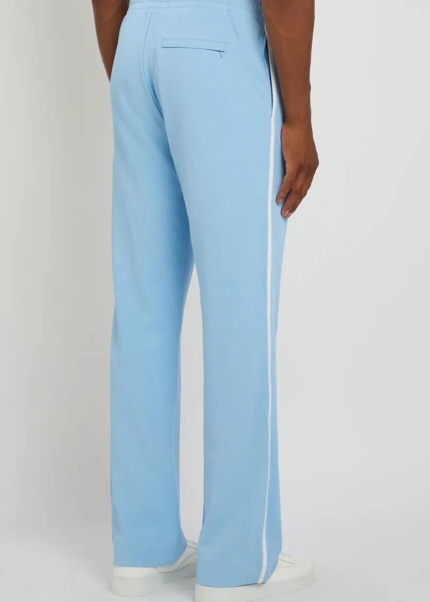 Logo-embroidered piqué woven track pants