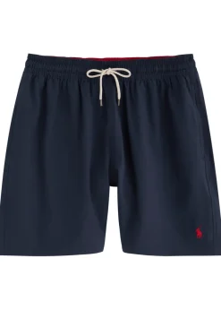 Logo-embroidered shell swim shorts