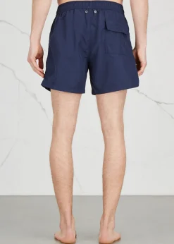 Logo-embroidered shell swim shorts