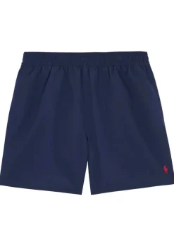 Logo-embroidered shell swim shorts