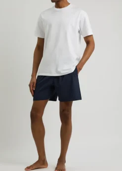 Logo-embroidered shell swim shorts