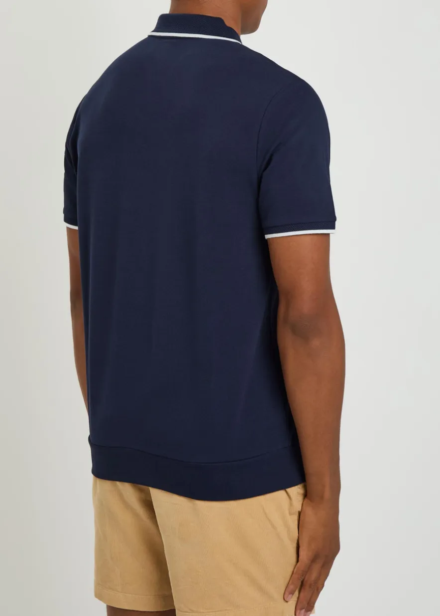 Logo-embroidered stretch-cotton polo shirt