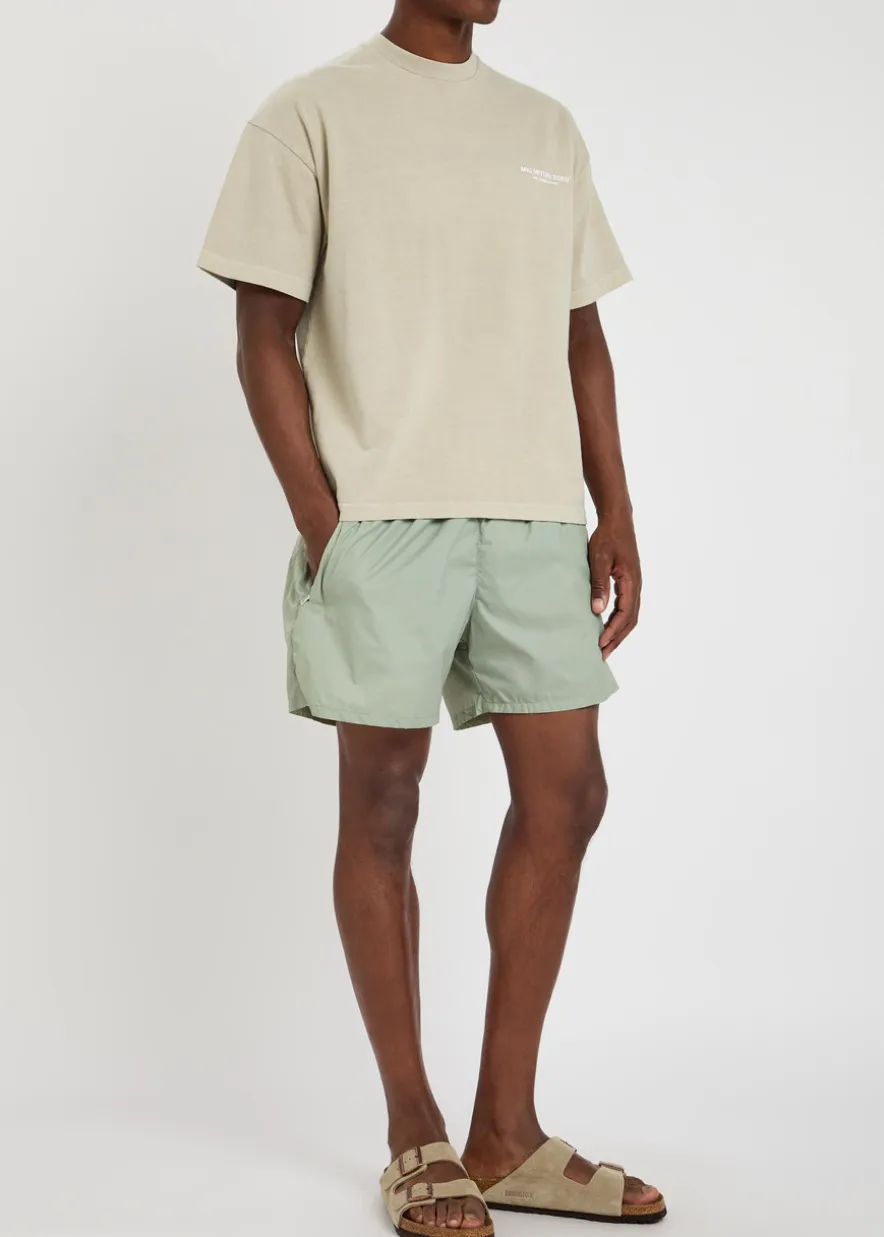 Logo-embroidered swim shorts