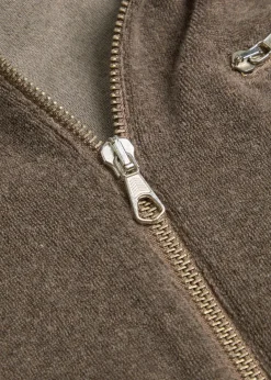 Logo-embroidered terry half-zip sweatshirt