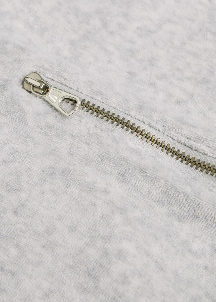 Logo-embroidered terry half-zip sweatshirt