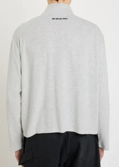Logo-embroidered terry half-zip sweatshirt