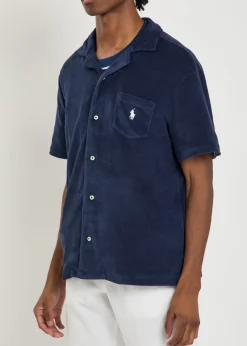 Logo-embroidered terry shirt