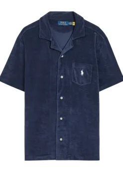 Logo-embroidered terry shirt