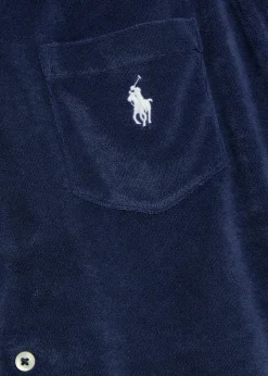 Logo-embroidered terry shirt