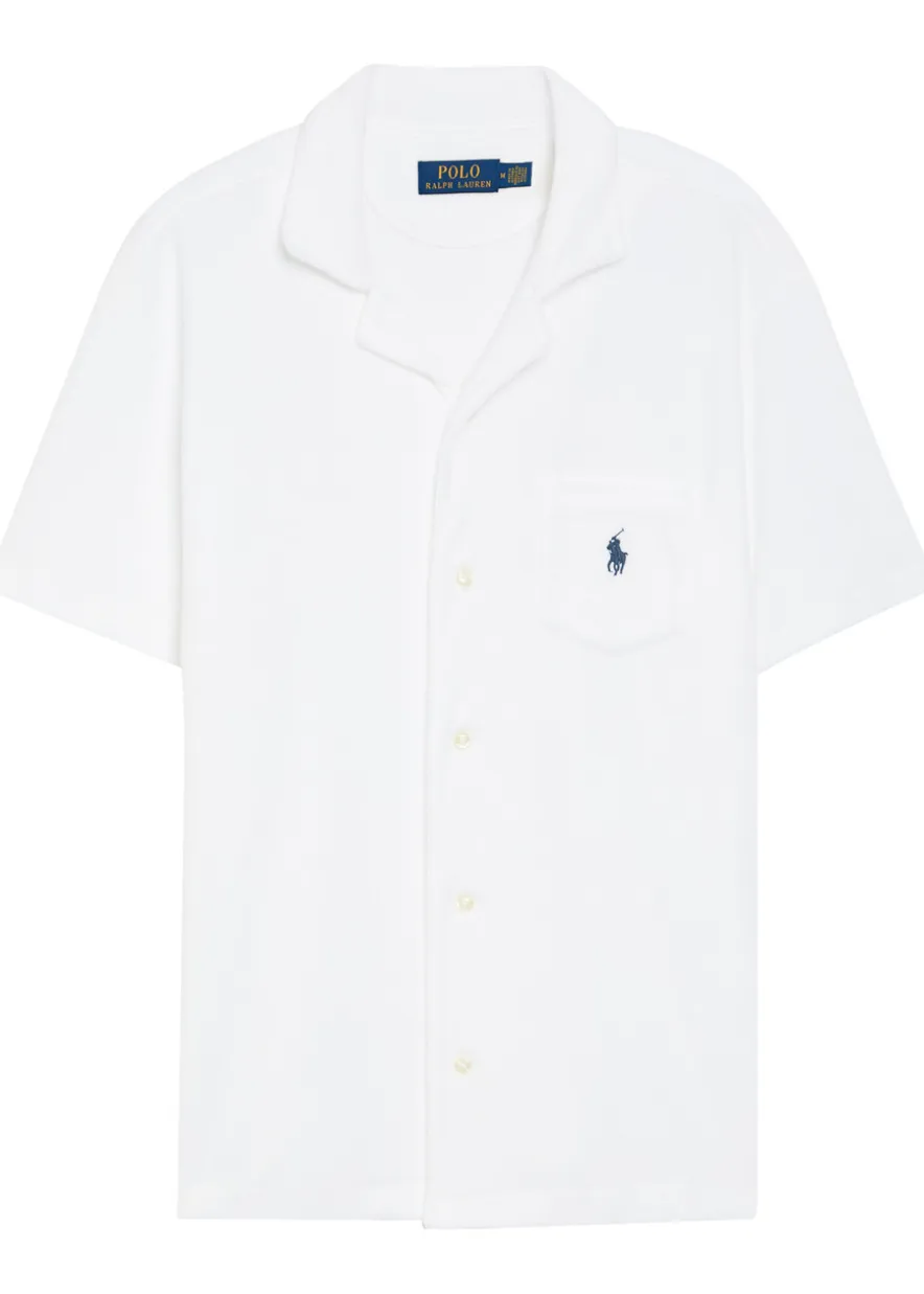 Logo-embroidered terry shirt