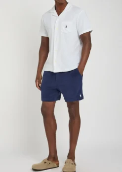 Logo-embroidered terry shirt