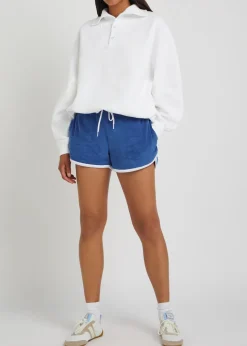 Logo-embroidered terry shorts
