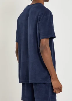 Logo-embroidered terry T-shirt
