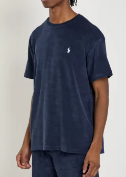 Logo-embroidered terry T-shirt