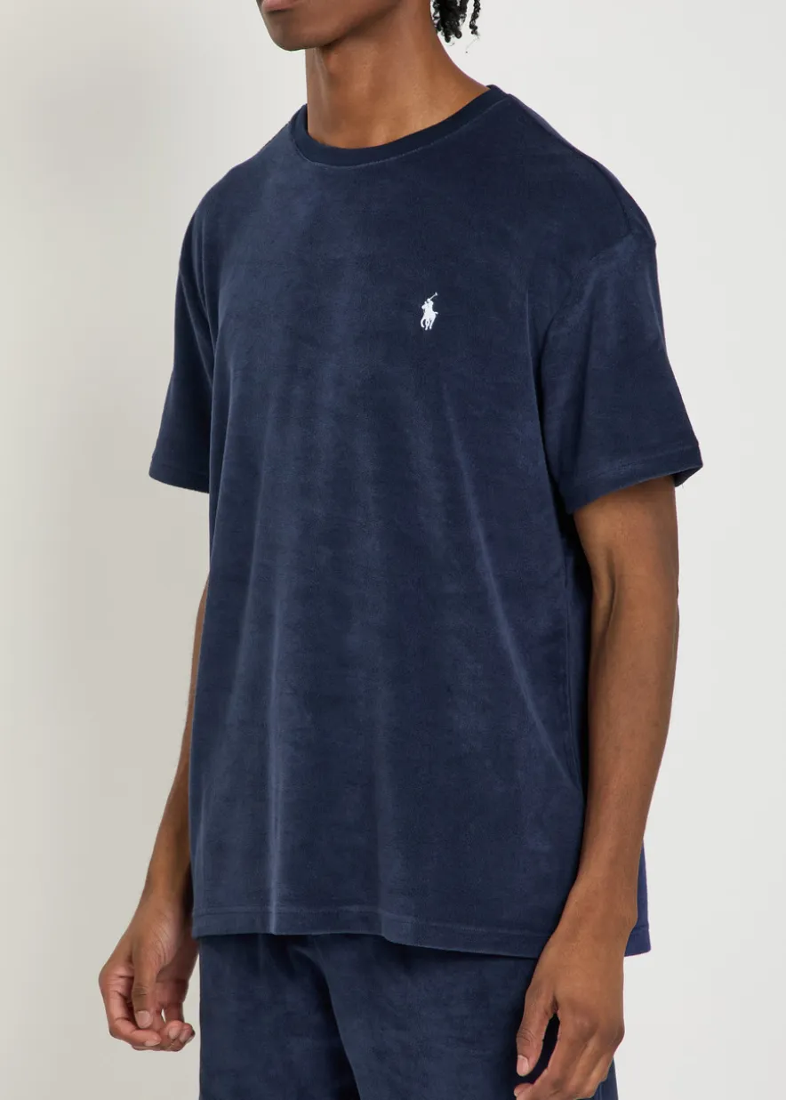 Logo-embroidered terry T-shirt