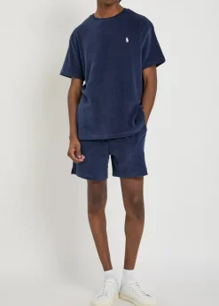 Logo-embroidered terry T-shirt