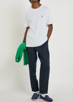Logo-embroidered terry T-shirt