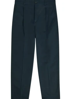 Logo-embroidered twill chino trousers