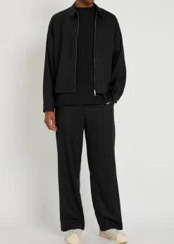 Logo-embroidered twill overshirt