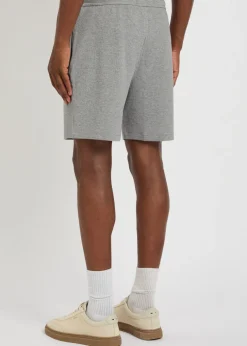 Logo-embroidered waffle cotton-blend shorts