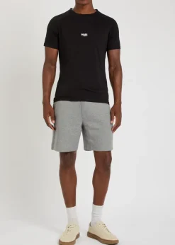 Logo-embroidered waffle cotton-blend shorts