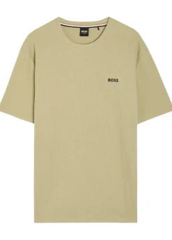 Logo-embroidered waffle T-shirt