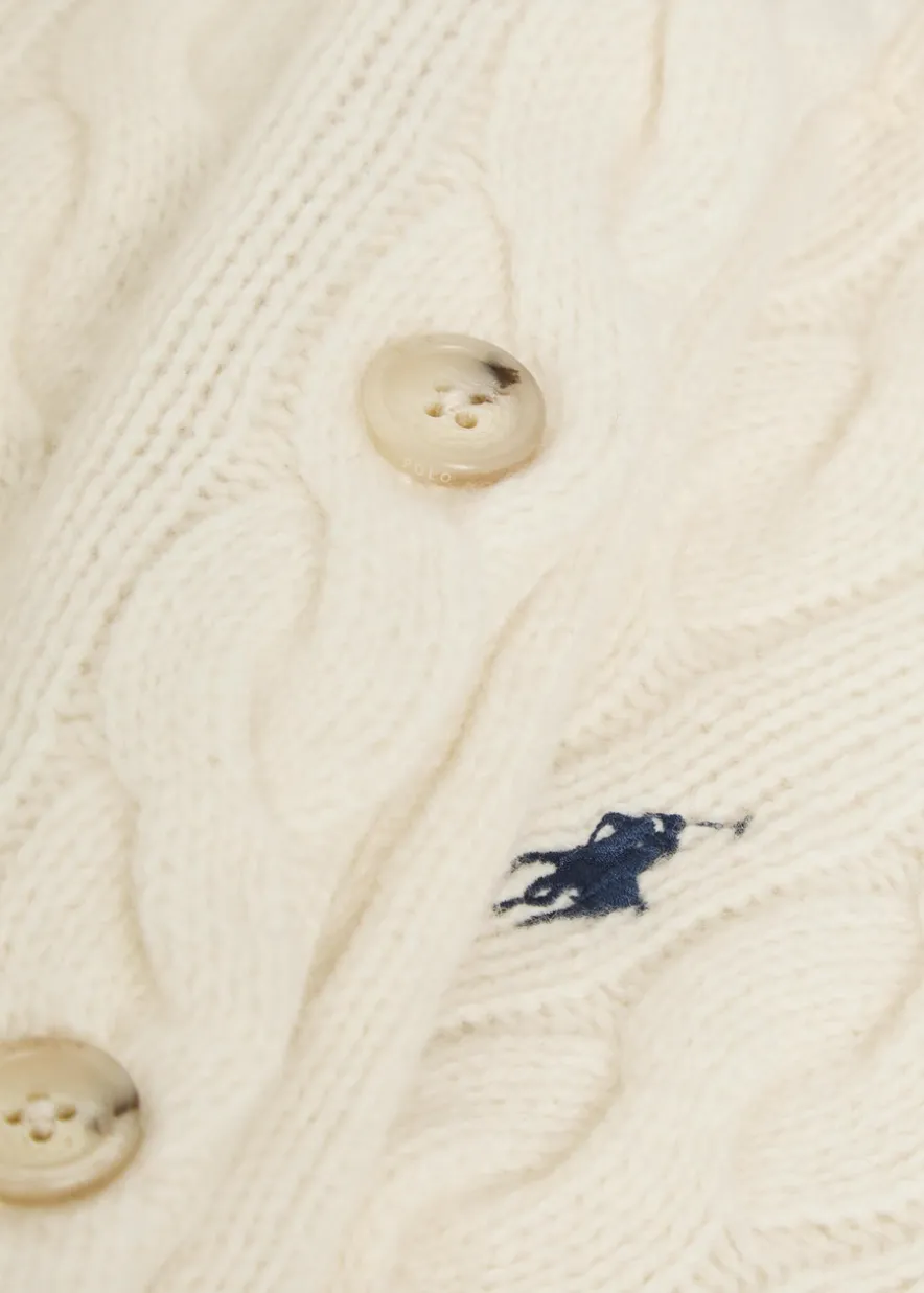 Logo-embroidered wool and cashmere-blend jumper
