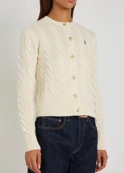 Logo-embroidered wool and cashmere-blend jumper