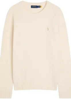 Logo-embroidered wool-blend jumper