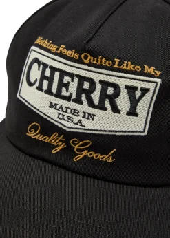 Logo-embroidered woven cap