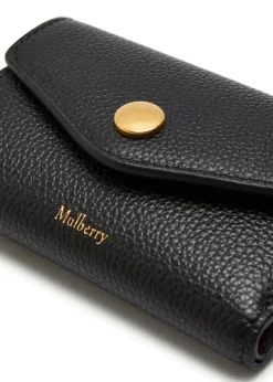 Logo grained leather wallet