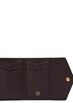 Logo grained leather wallet