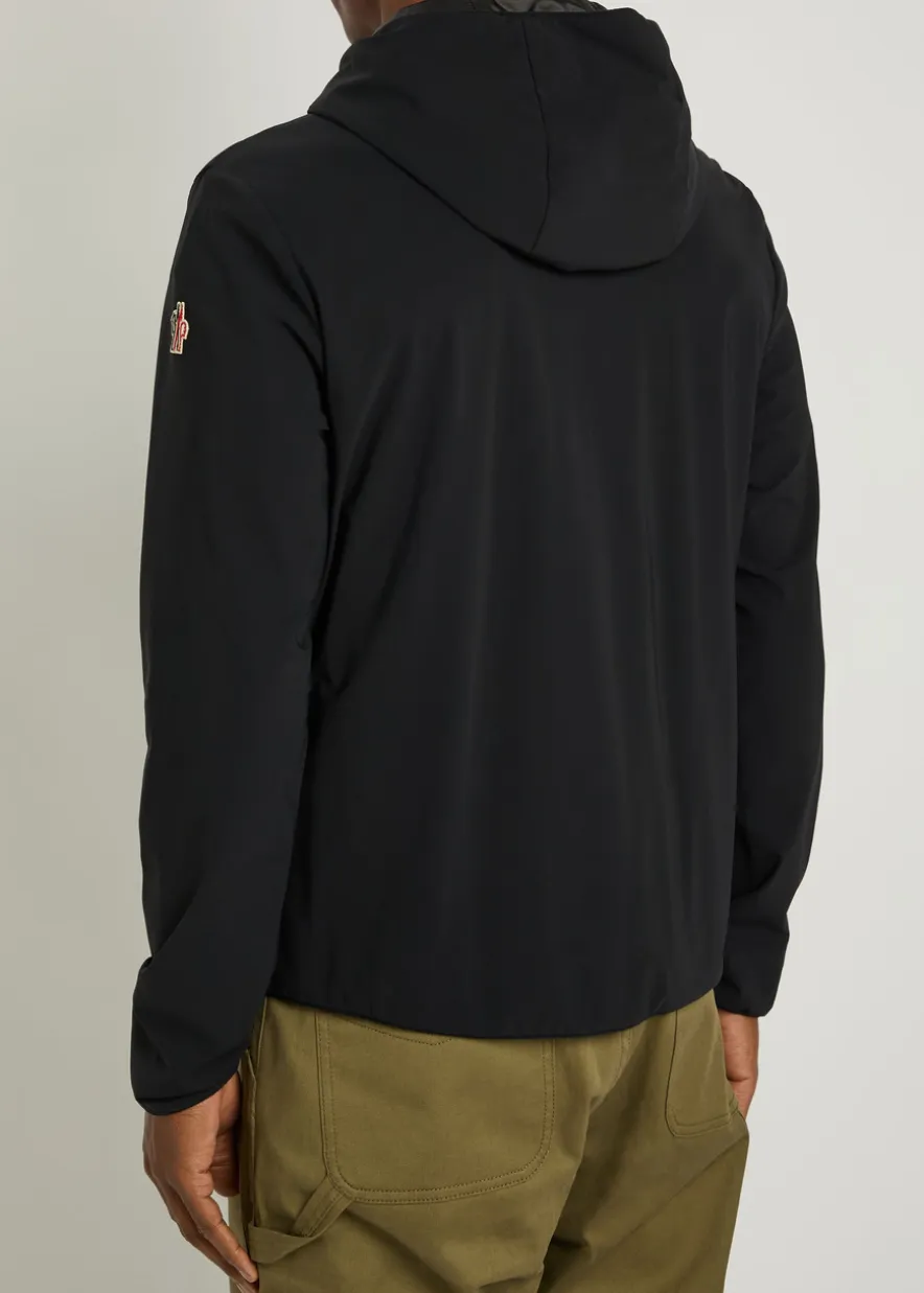 Logo hooded shell jacket