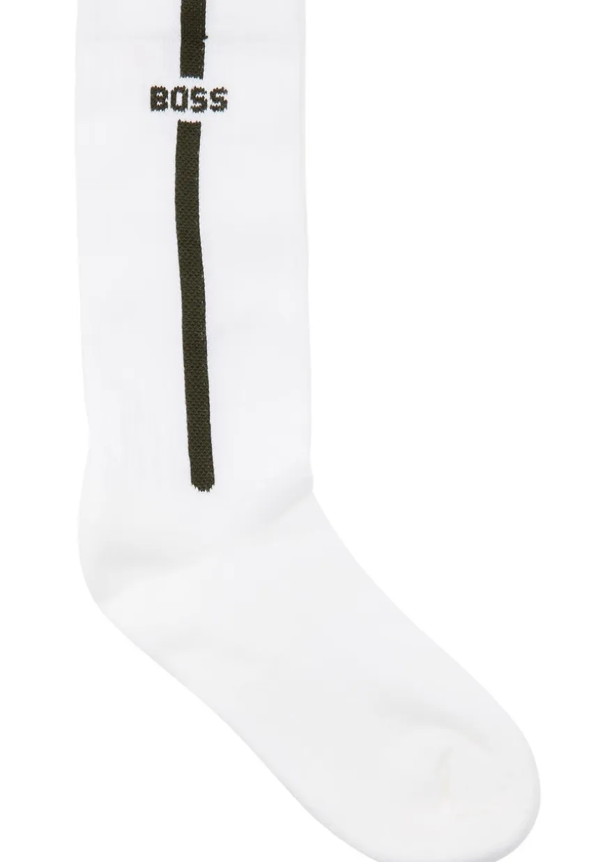 Logo-intarsia cotton-blend socks - set of three