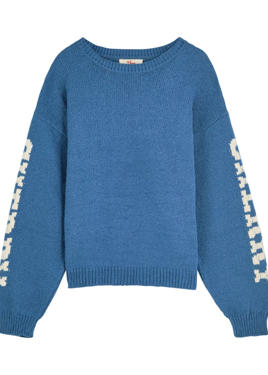 Logo-intarsia cotton-knit jumper