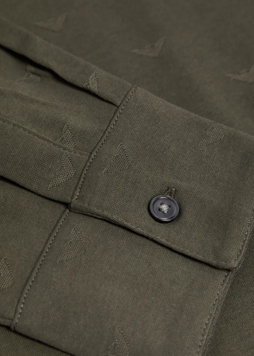 Logo-intarsia cotton shirt